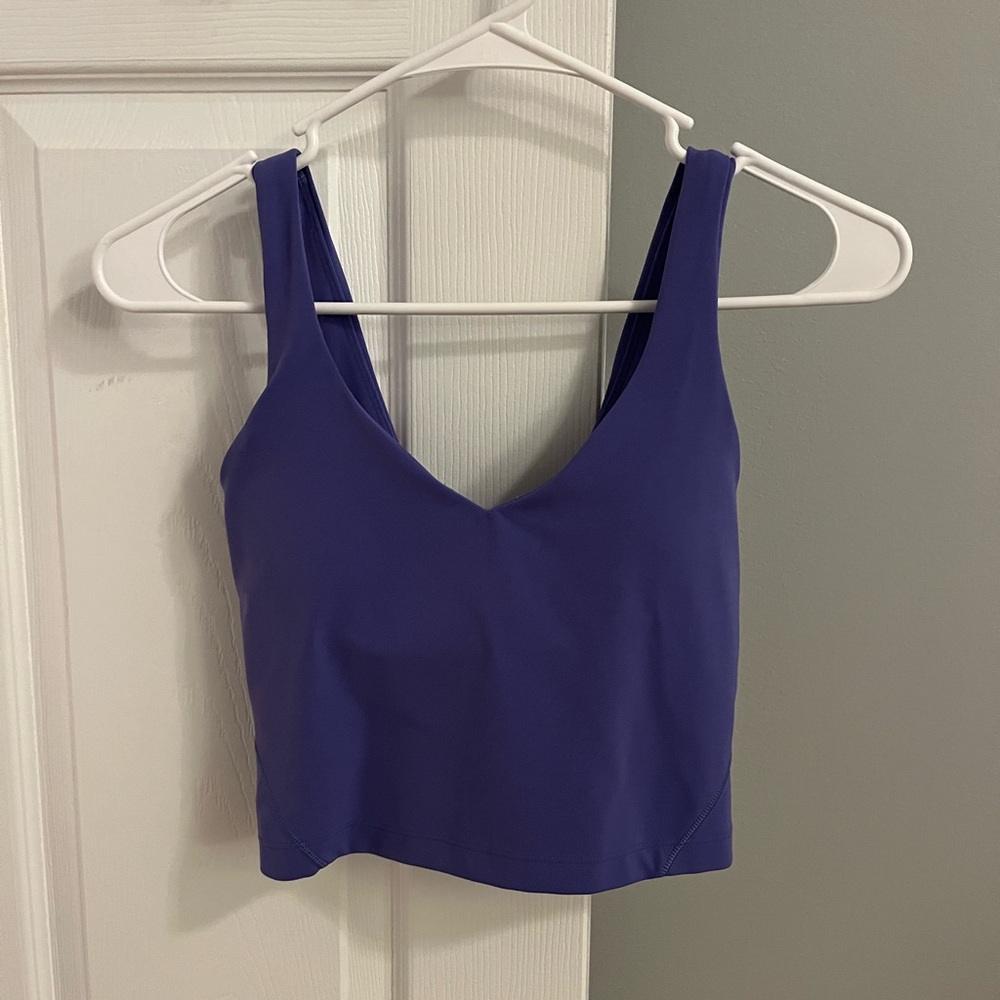 lululemon cropped align tank charged indigo size 2